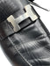 Hermes Shoe Size 41 Black Leather Silver Logo Slip On Dress Loafers Black / 41