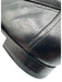 Hermes Shoe Size 41 Black Leather Silver Logo Slip On Dress Loafers Black / 41