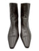 J Crew Shoe Size 10.5 Brown Leather Pointed Toe Back Zip Kitten Heel Booties Brown / 10.5