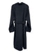 COS Size S Navy Blue Wool Blend Pin Stripe Belted One Button Longline Coat Navy Blue / S