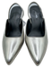 Karl Lagerfeld Shoe Size 7.5 Silver Synthetic Leather Pointed Toe Stiletto Pumps Silver / 7.5