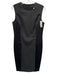 Ralph Lauren Size 10 Gray & Black Wool & leather Sleeveless Fabic Block Dress Gray & Black / 10