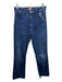 Mother Size 27 Dark Wash Cotton Blend Whiskering Raw Hem High Rise Flare Jeans Dark Wash / 27