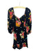 Farm Rio Size XS Black & Multi Rayon Blend Flamingo Polka Dot Long Sleeve Dress Black & Multi / XS