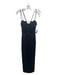 Misha Collection Size 4 Black Polyester Midi lace up Spaghetti Strap Dress Black / 4