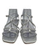 Bared Footwear Shoe Size 38 Silver Leather Buckle Strappy Sandals Silver / 38