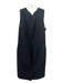 Boss Hugo Boss Size 8 Black Seam Detail V Neck Sleeveless Dress Black / 8