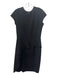 Rickie Freeman for Teri Jon Size 8 Black Drop Cap Sleeve Layered Detail Dress Black / 8