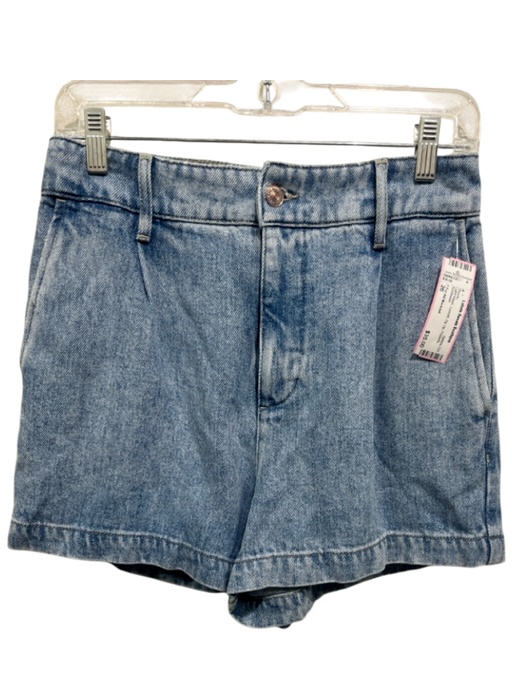 7 For All Mankind Size 26 Light Wash Lyocell Zip Up Pockets Shorts Light Wash / 26