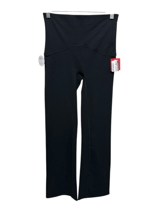 Spanx Size M Black Nylon Blend Elastic Waistband Athletic Flare Leggings Black / M