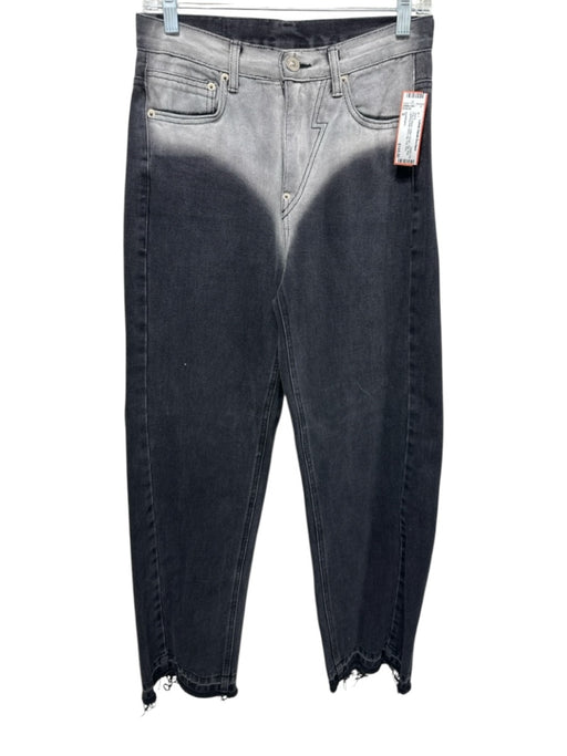 pushButton Size S Gray & Black Cotton Denim High Rise Lightning Bolt Jeans Gray & Black / S