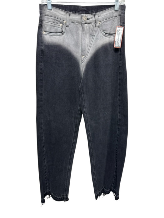 pushButton Size S Gray & Black Cotton Denim High Rise Lightning Bolt Jeans Gray & Black / S