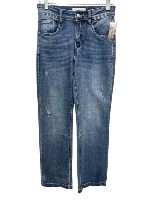 Kate Denim Size 36 / Small Med Wash Cotton Denim Zip & Button High Rise Jeans Med Wash / 36 / Small