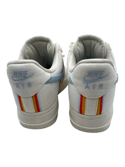 Nike Shoe Size 9 White & Multi Canvas Logo Air Force 1 Sneakers White & Multi / 9