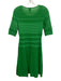 M Missoni Size Est Small Green Short Sleeve Knit Stretch Dress Green / Est Small