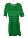 M Missoni Size Est Small Green Short Sleeve Knit Stretch Dress Green / Est Small