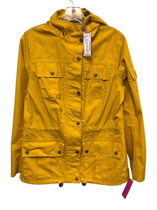 Barbour Size 6 Marigold Yellow Long Sleeve Zip & Snap Close Rain jacket Jacket Marigold Yellow / 6