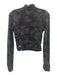 Lululemon Size 2 Black & Gray Nylon Blend Long Sleeve Camo Half Zip Sweater Black & Gray / 2