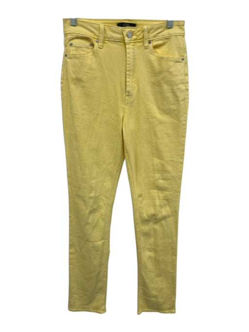 AFRM Size 26 Yellow Cotton Denim Straight Leg High Rise Jeans Yellow / 26