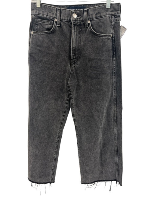 Veronica Beard Jeans Size 27 Black Cotton Denim Raw Edge High Rise Jeans Black / 27