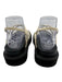 Raye Shoe Size 9 Black & Cream Leather & Synthetic Crossover Strap Sandals Black & Cream / 9