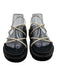 Raye Shoe Size 9 Black & Cream Leather & Synthetic Crossover Strap Sandals Black & Cream / 9