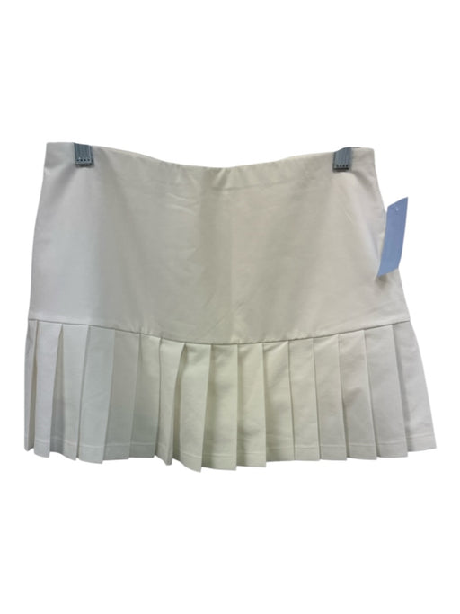 Tory Sport Size S White Polyester Blend Elastic Waist Tiered Pleat Detail Skirt White / S