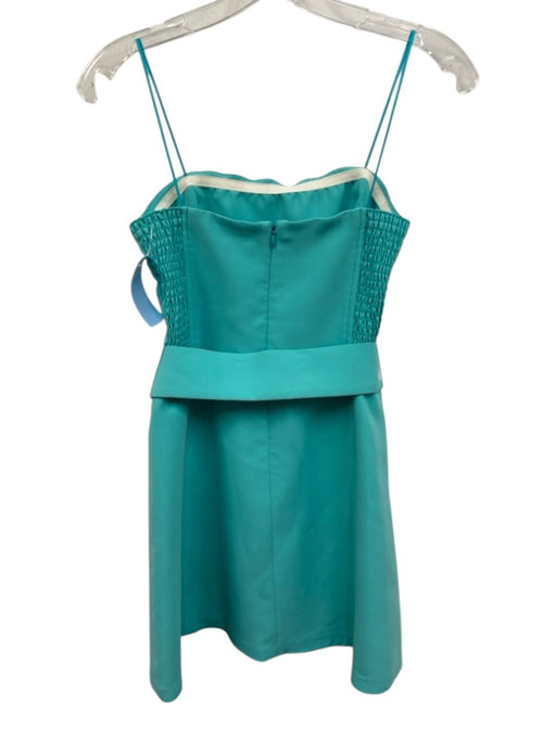 Amanda Uprichard Size S Aqua Blue Polyester Strapless A Line Mini Dress Aqua Blue / S