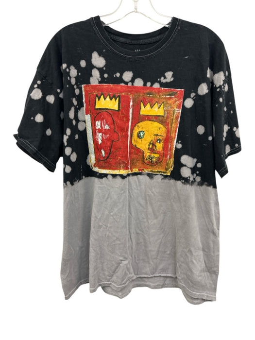 Ripple Size XL Black, Gray & Red Cotton Crew Neck Short Sleeve Graphic Print Top Black, Gray & Red / XL