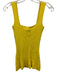 AKNVAS Size Small Yellow Rayon Blend Sleeveless Ribbed Stretch Top Yellow / Small