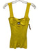 AKNVAS Size Small Yellow Rayon Blend Sleeveless Ribbed Stretch Top Yellow / Small
