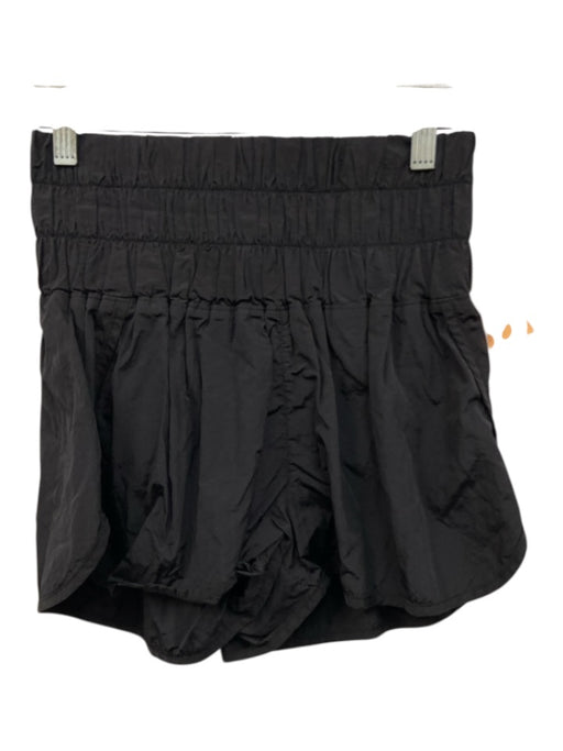 FP Movement Size Small Black Elastic Waist Gathered Shorts Black / Small