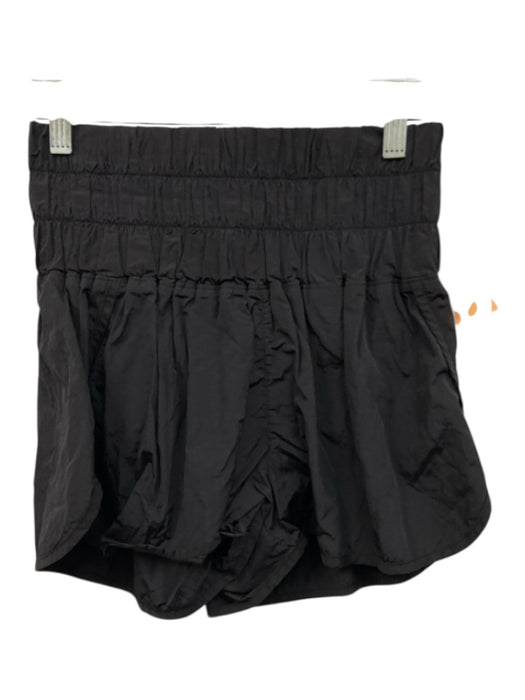 FP Movement Size Small Black Elastic Waist Gathered Shorts Black / Small