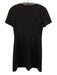 Theory Size 4 Black Wool Blend Short Sleeve Back Zip Mini Dress Black / 4