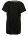 Theory Size 4 Black Wool Blend Short Sleeve Back Zip Mini Dress Black / 4