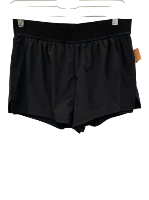 Alala Size M Black Elastic Waist Perforated Athletic Shorts Black / M
