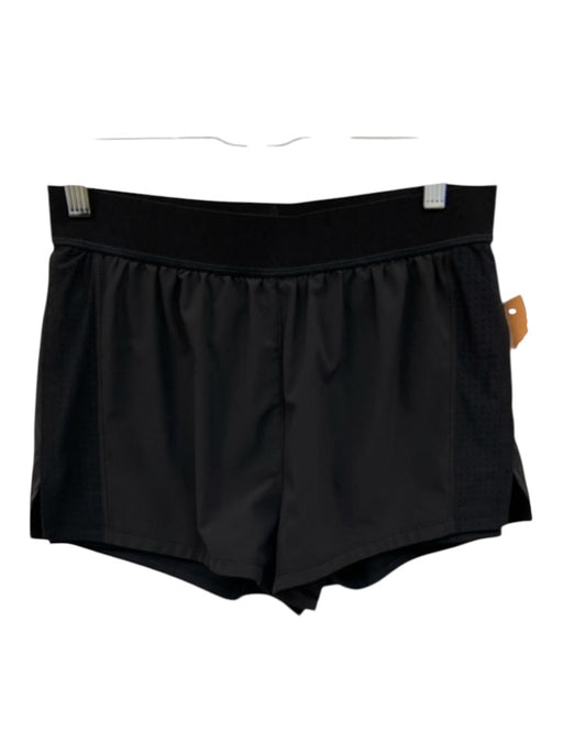 Alala Size M Black Elastic Waist Perforated Athletic Shorts Black / M