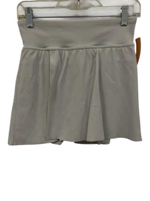 Spanx Size M Light Gray Ribbed Slit Tennis Skirt Light Gray / M