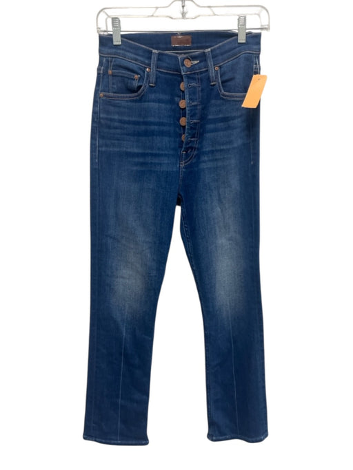 Mother Size 26 Med/Dark Wash Cotton Blend Button Fly Slim Straight Leg Jeans Med/Dark Wash / 26