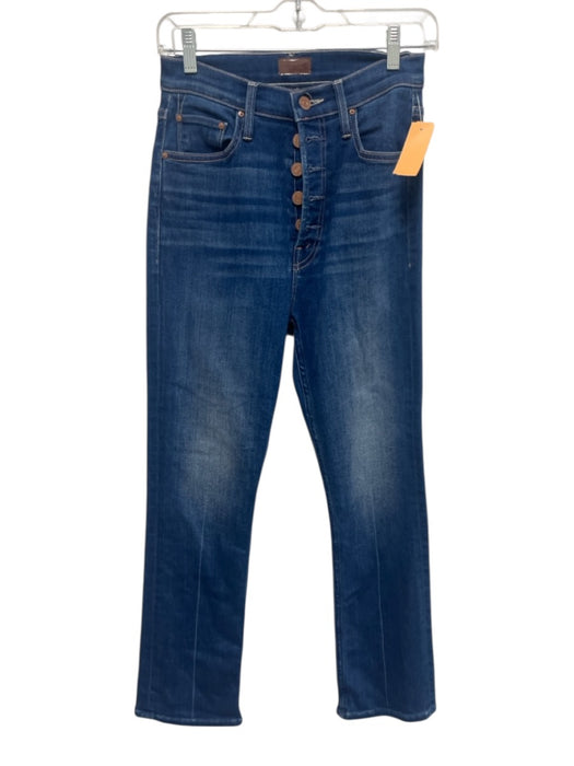 Mother Size 26 Med/Dark Wash Cotton Blend Button Fly Slim Straight Leg Jeans Med/Dark Wash / 26