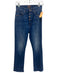 Mother Size 26 Med/Dark Wash Cotton Blend Button Fly Slim Straight Leg Jeans Med/Dark Wash / 26