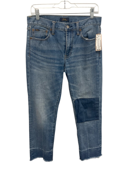 Polo Ralph Lauren Size 29 Medium Wash Cotton High Rise Zip Fly Patch Jeans Medium Wash / 29