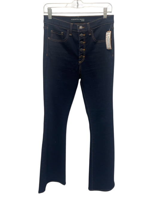 Veronica Beard Jeans Size 28 Dark Wash Cotton & Polyester Flare Skinny Jeans Dark Wash / 28