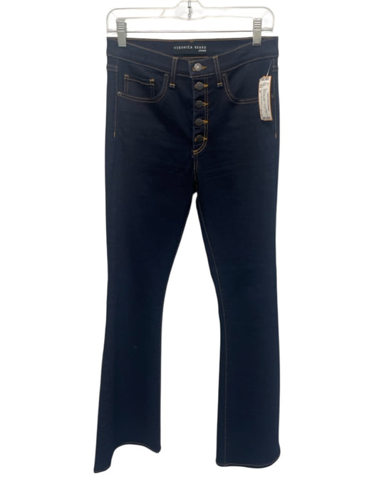 Veronica Beard Jeans Size 28 Dark Wash Cotton & Polyester Flare Skinny Jeans Dark Wash / 28