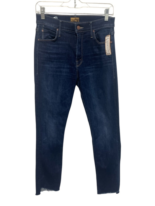 Mother Size 28 Dark Wash Cotton High Rise Slim Fit Zip Fly Jeans Dark Wash / 28