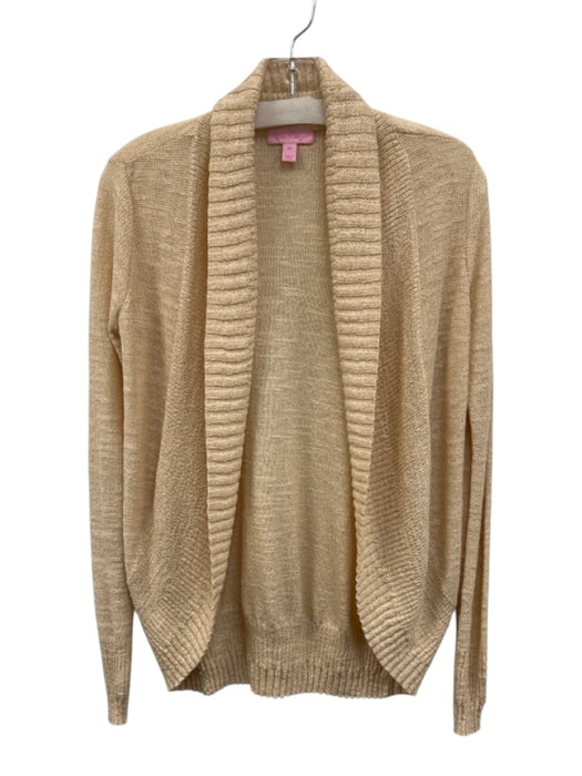 Lilly Pulitzer Size XS Beige Viscose Blend Open Knit Heathered Cardigan Beige / XS