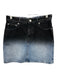 Moschino Jeans Size 26 Black Wash Cotton Denim Light Wash Ombre Mini Skirt Black Wash / 26