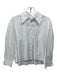 Tibi Size XS White Cotton Long Sleeve Button Front Collar Silver hardware Top White / XS
