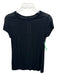 Rick Owens Size 6 Black Viscose Blend Cap Sleeve Back Seam Tee Top Black / 6