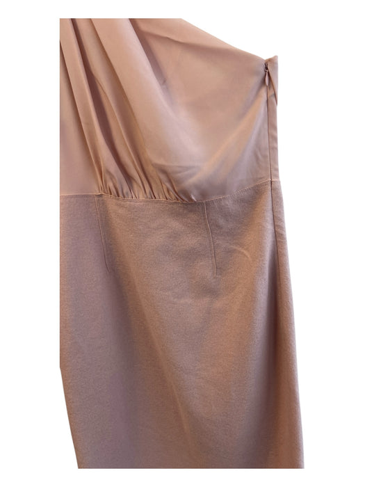 Susana Monaco Size 8 Pink 100% Wool Mixed Fabric One Shoulder Side Zip Dress Pink / 8